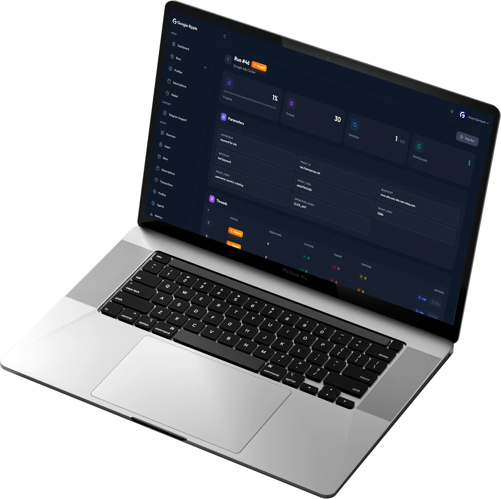 Google Ripple Dashboard - Real-time campaign monitoring
